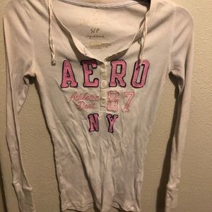 Aeropostale White long sleeve Tee